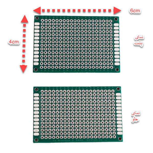برد طرح فیبر سوراخ دار کد PCB.46