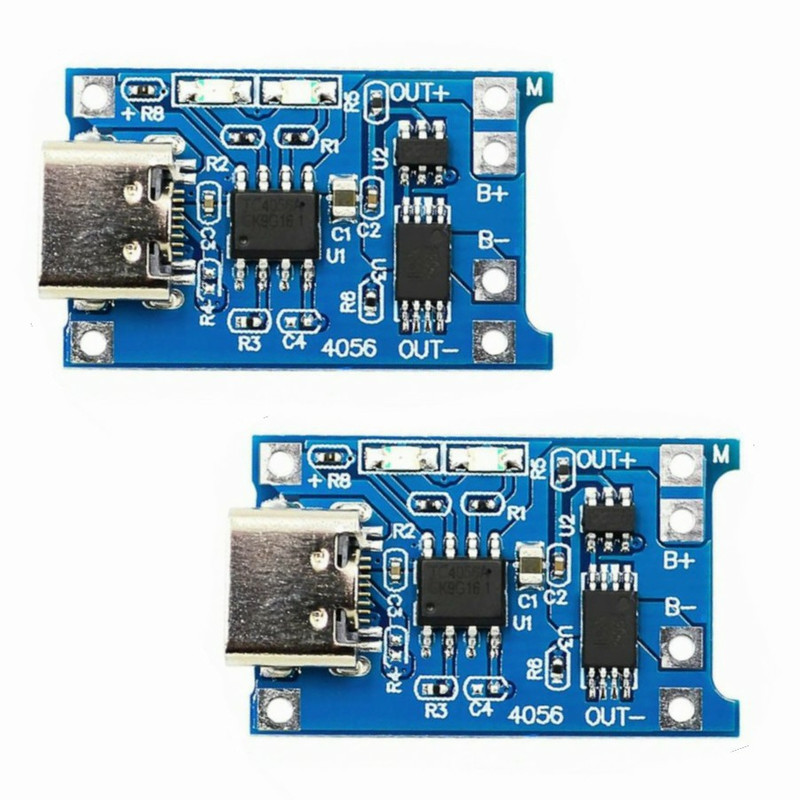 ماژول شارژر باتری مدل TP- 4056 Micro USB TypeC بسته 2 عددی