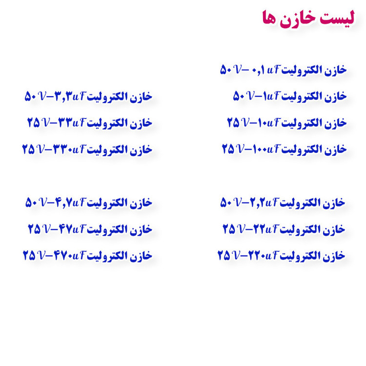 رنج کامل خازن و مقاومت الکتریکی مدل 5-5 Nimankit بسته 455 عددی
