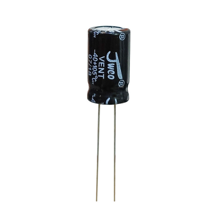 خازن الکترولیت 470 میکروفاراد 35 ولت جی دبلیو کو مدل TEC-47035 بسته 4 عددی