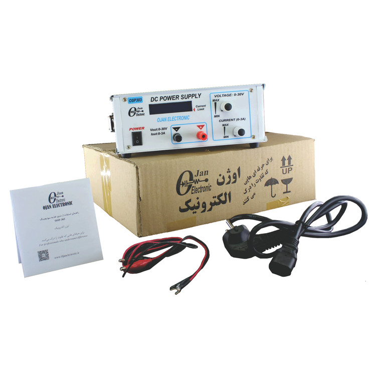 منبع تغذیه الکتریکی 30 ولت 3 آمپر اوژن الکترونیک مدل OSP-303