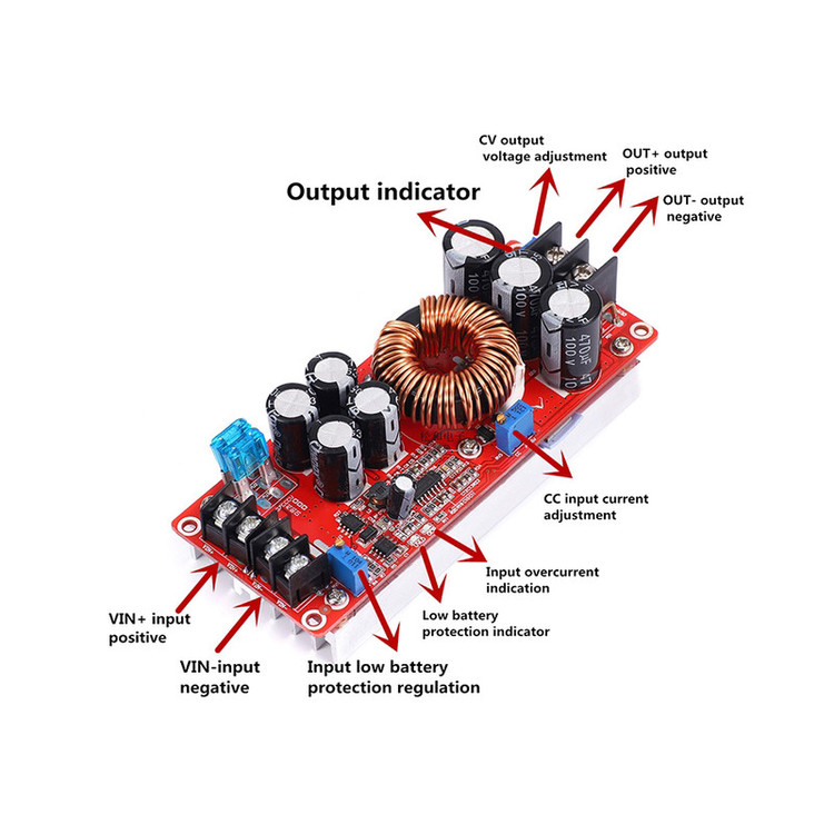 ماژول رگولاتور افزاینده ولتاژ مدل cc - cv کد HS-1200