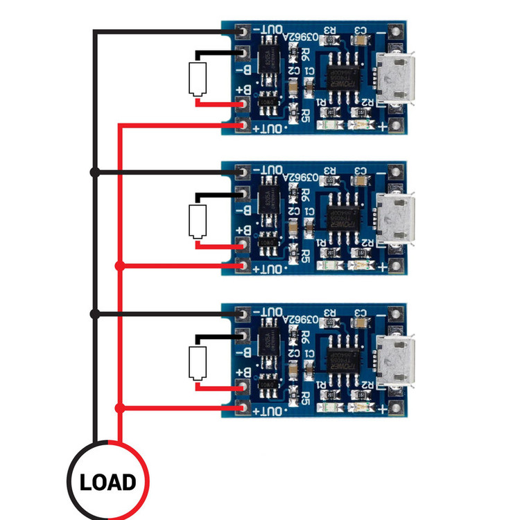 ماژول شارژر باتری مدل TP-4056 بسته 100 عددی