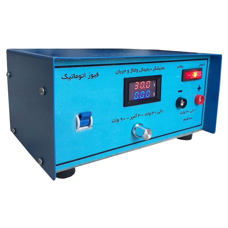 منبع تغذیه الکترونیکی دیجیتال 1 تا 30 ولت 3 آمپر کد 0303ADC