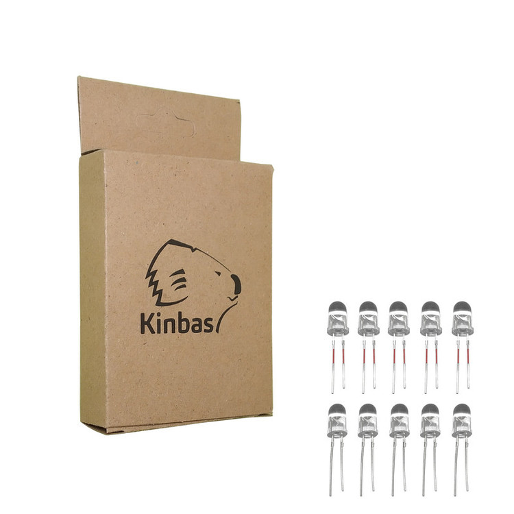 دیود ال ای دی مادون قرمز کینباس مدل 850 و 940 نانومتری کد INFR بسته 10 عددی