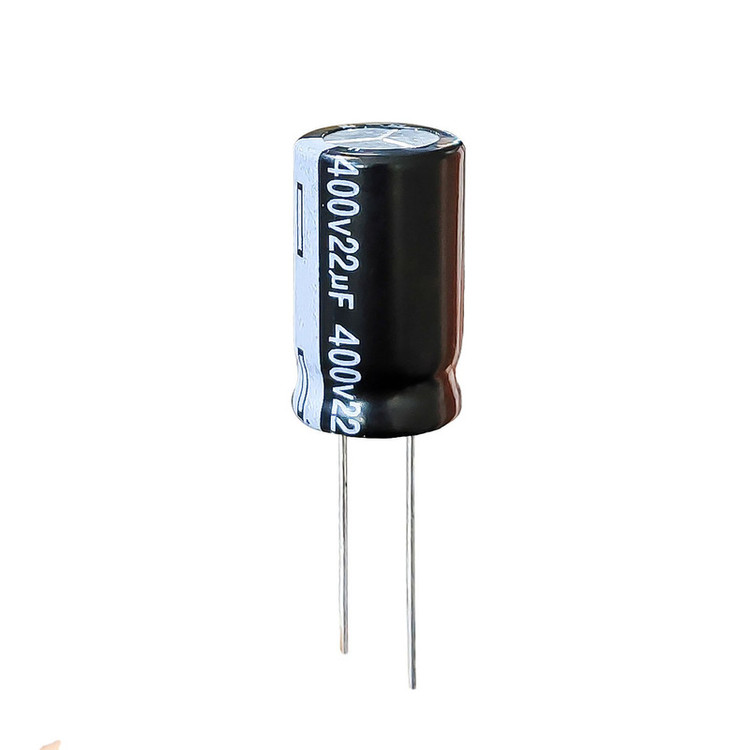خازن الکترولیت 22 میکروفاراد 400 ولت آیشی مدل TEC-22400 بسته 4 عددی