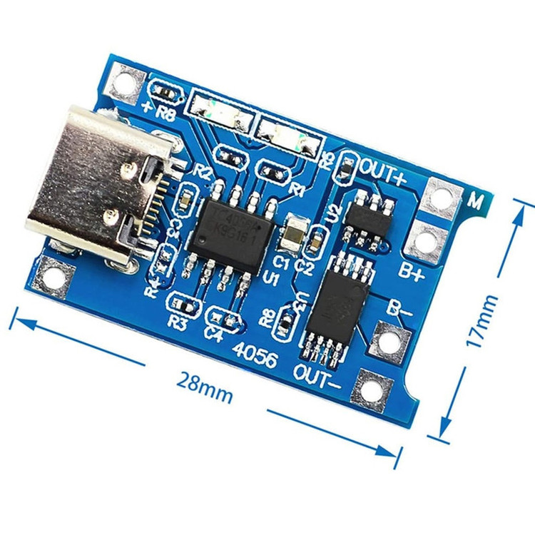 ماژول شارژ باتری لیتیومی مدل TP-4056TYPEC بسته 10 عددی