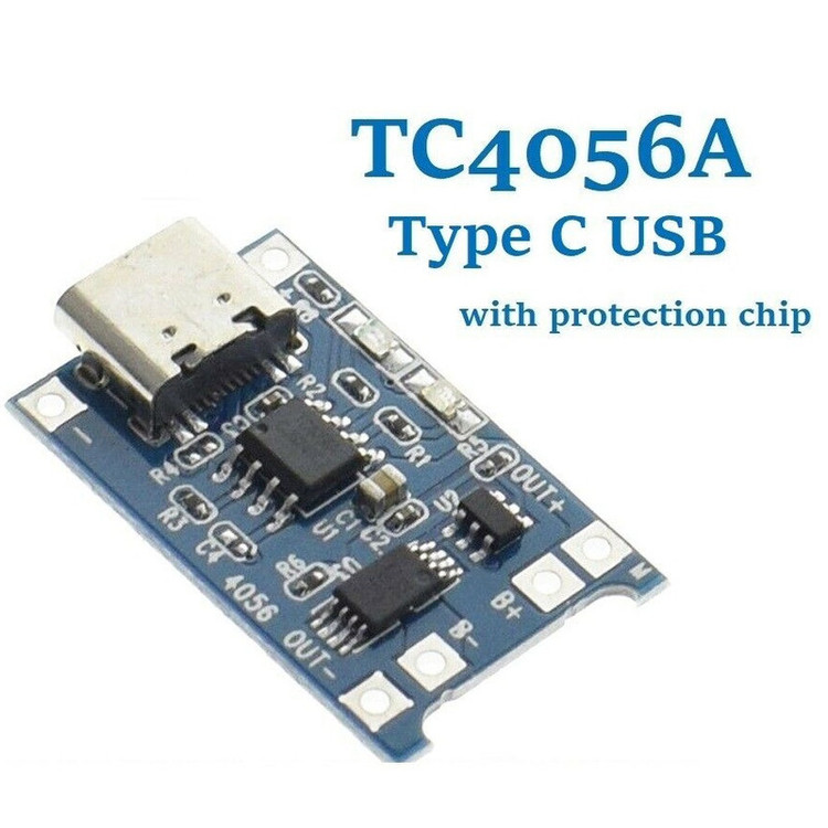 ماژول شارژ باتری لیتیومی مدل TP-4056TYPEC بسته 10 عددی