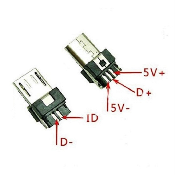 سوکت نری مدل میکرو USB پنج پین بسته 5 عددی
