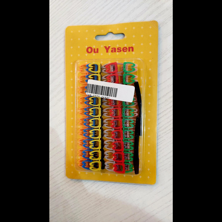 گیره علامت گذاری سیم و کابل مدل OU YASEN بسته 100 عددی