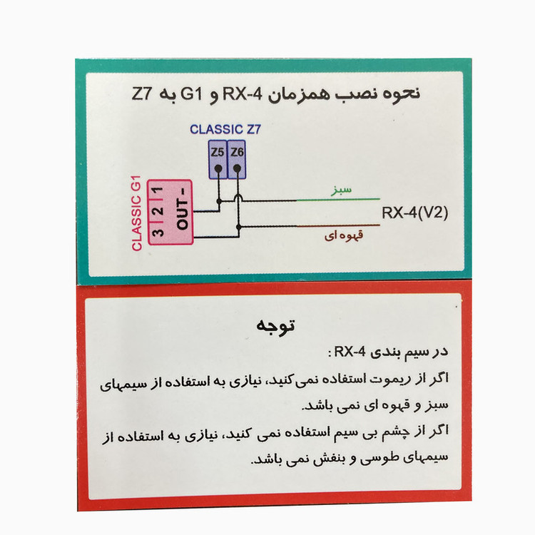 برد گیرنده ریموت و چشمی دزدگیر کلاسیک مدل RX4