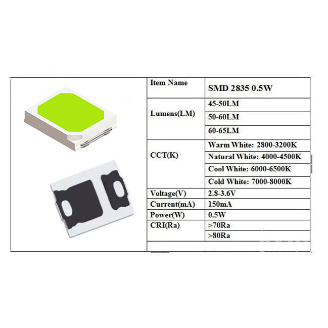 دیود LED مدل 2835G بسته 5000 عددی