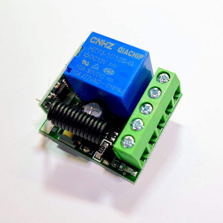 ماژول گیرنده کنترل رله ایروسی مدل 12VDC 433Mhz