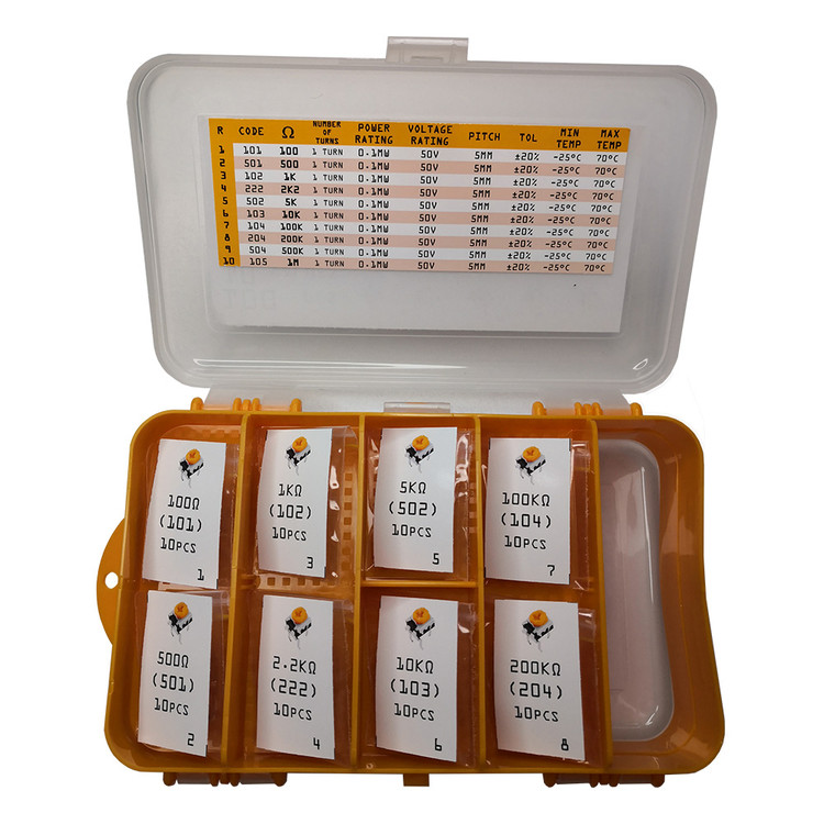 مقاومت پتانسیومتر موسیالا کد MOS01 بسته 100 عددی
