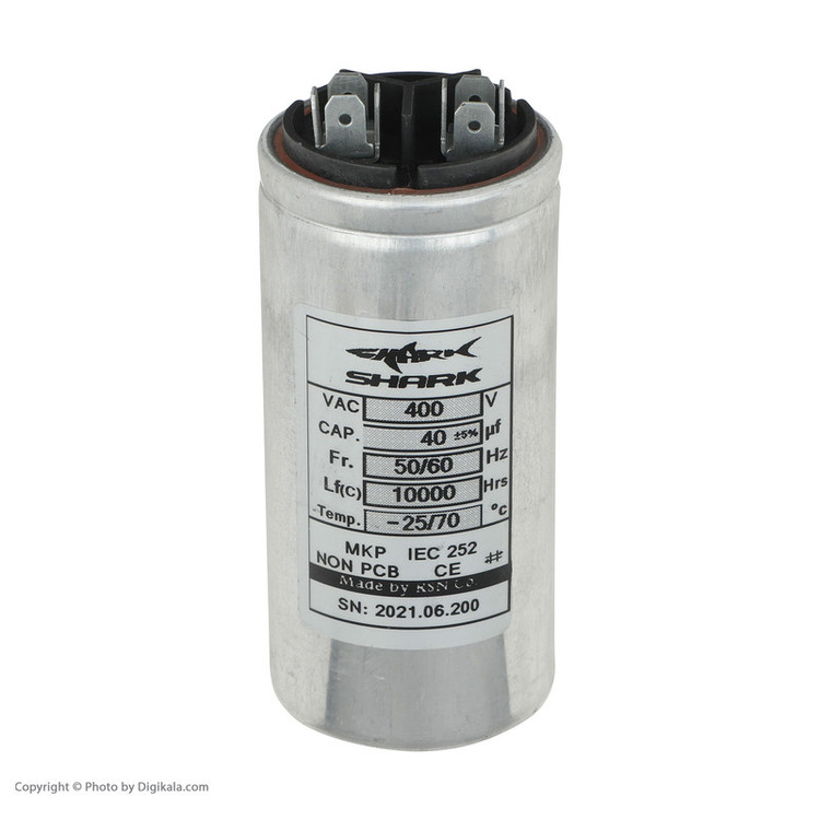 خازن کولر گازی شارک مدل 40 میکرو فاراد 450V