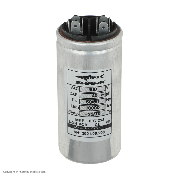 خازن کولر گازی شارک مدل 40 میکرو فاراد 450V