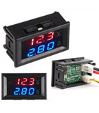 ماژول ولتمتر و آمپرمتر روپنلی دو رنگ قرمز و آبی ولتمتر و آمپرمتر DC روپنلی دیجیتالی